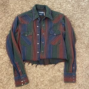 Wrangler colored jean jacket.